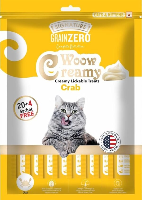 Signature Grain Zero Woow Creamy Cat Treats – Crab