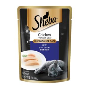 sheba wet food chicken premium loaf fine food for cats 70g