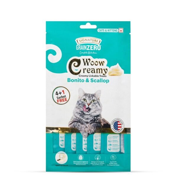 Signature Grain Zero Woow Creamy Cat Treats – Bonito & Scallop