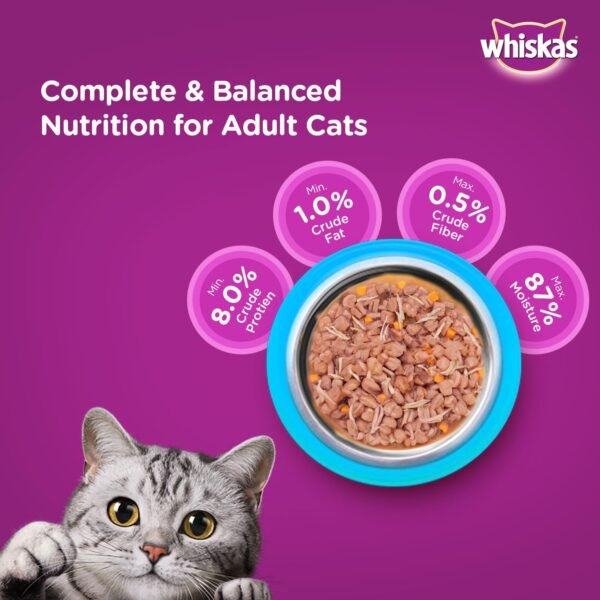 Whiskas Tasty Mix Adult Chicken with Tuna and Carrot in Gravy 70g - Image 4