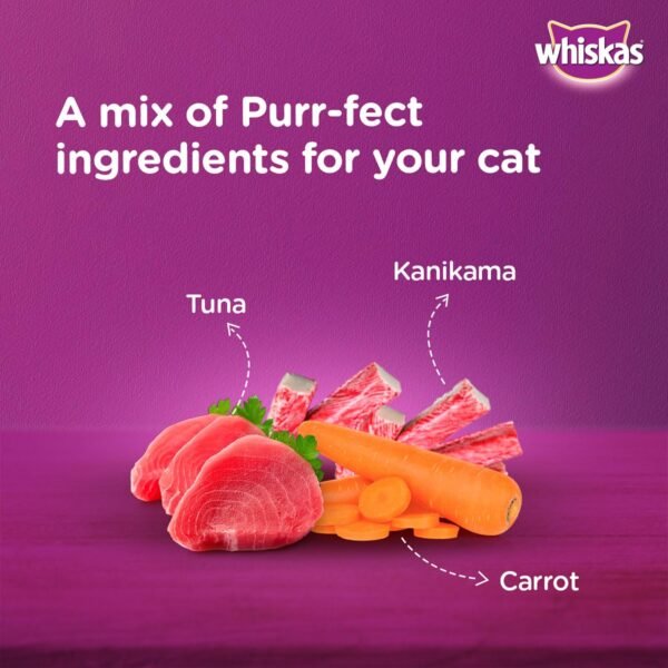 Whiskas Tasty Mix Adult Tuna With Kanikama and Carrot in Gravy - Image 3