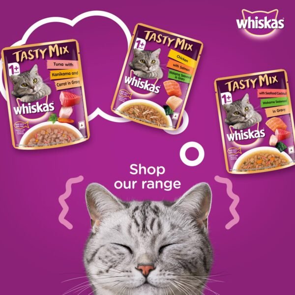 Whiskas Tasty Mix Adult Tuna With Kanikama and Carrot in Gravy - Image 10